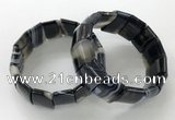 CGB3192 7.5 inches 15*25mm rectangle agate bracelets wholesale