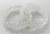 CGB3220 7.5 inches 12*20mm oval white crystal bracelets