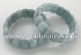 CGB3223 7.5 inches 12*20mm oval imitation aquamarine bracelets