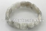 CGB3227 7.5 inches 12*20mm oval grey agate gemstone bracelets