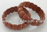 CGB3232 7.5 inches 12*20mm oval red jasper bracelets