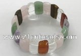 CGB3244 7.5 inches 12*25mm oval mixed quartz bracelets