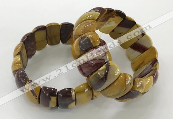 CGB3251 7.5 inches 12*25mm oval mookaite gemstone bracelets