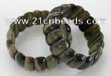 CGB3252 7.5 inches 12*25mm oval blue tiger eye bracelets