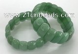 CGB3257 7.5 inches 12*25mm oval green aventurine bracelets