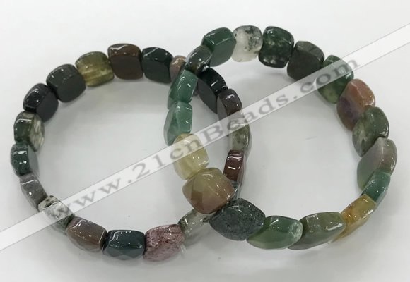 CGB3269 7.5 inches 10*15mm faceted marquise Indian agate bracelets