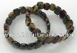 CGB3272 7.5 inches 10*15mm faceted marquise mixed tiger eye bracelets