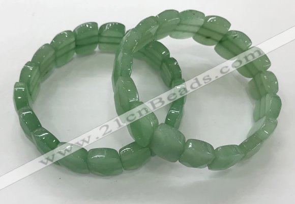 CGB3276 7.5 inches 10*15mm faceted marquise green aventurine bracelets