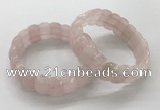 CGB3291 7.5 inches 10*20mm faceted oval rose quartz bracelets