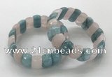 CGB3294 7.5 inches 10*20mm faceted oval mixed gemstone bracelets