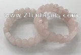 CGB3310 7.5 inches 10*20mm faceted oval rose quartz bracelets