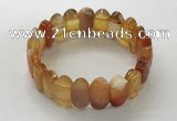 CGB3315 7.5 inches 10*20mm faceted oval red agate bracelets