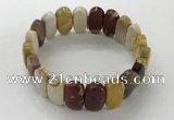 CGB3319 7.5 inches 10*20mm faceted oval mookaite bracelets