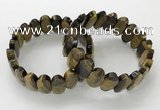 CGB3320 7.5 inches 10*20mm faceted oval yellow tiger eye bracelets