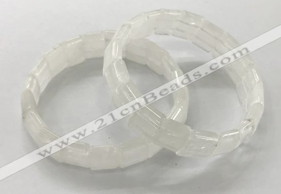 CGB3330 7.5 inches 10*15mm rectangle white crystal bracelets