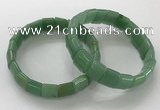 CGB3338 7.5 inches 10*15mm rectangle green aventurine bracelets