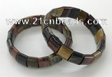 CGB3341 7.5 inches 10*15mm rectangle mixed tiger eye bracelets