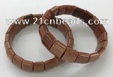 CGB3343 7.5 inches 10*15mm rectangle goldstone bracelets