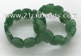 CGB3351 7.5 inches 19*25mm faceted oval green aventurine bracelets