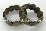 CGB3352 7.5 inches 19*25mm faceted oval blue tiger eye bracelets