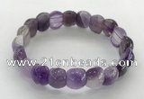 CGB3362 7.5 inches 10*15mm oval amethyst gemstone bracelets