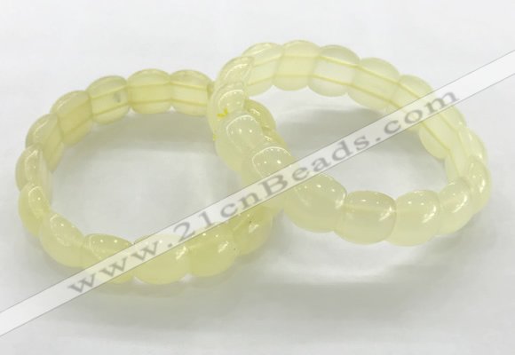 CGB3363 7.5 inches 10*15mm oval lemon quartz gemstone bracelets