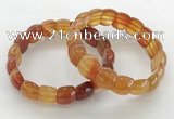 CGB3372 7.5 inches 10*15mm oval red agate bracelets