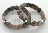 CGB3378 7.5 inches 10*15mm oval rhodonite bracelets wholesale