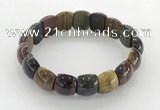 CGB3381 7.5 inches 10*15mm oval mixed tiger eye bracelets