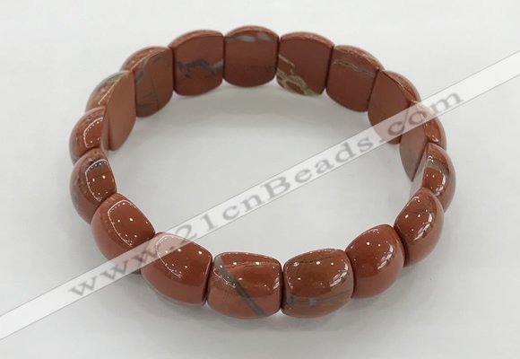 CGB3384 7.5 inches 10*15mm oval red jasper bracelets wholesale