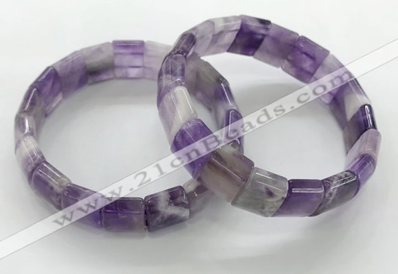 CGB3392 7.5 inches 10*15mm rectangle amethyst bracelets