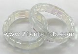 CGB3394 7.5 inches 10*15mm rectangle synthetic moonstone bracelets