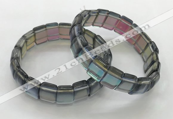 CGB3396 7.5 inches 10*15mm rectangle synthetic moonstone bracelets