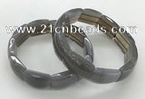 CGB3407 7.5 inches 15*21mm grey agate gemstone bracelets