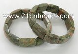 CGB3410 7.5 inches 15*21mm unakite gemstone bracelets