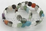 CGB3446 7.5 inches 10*15mm faceted marquise mixed gemstone bracelets