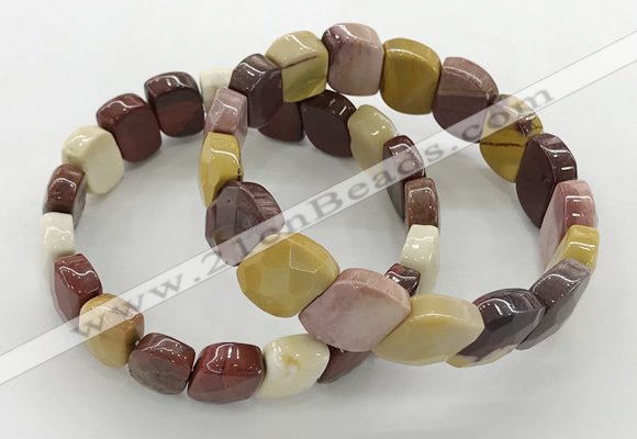 CGB3452 7.5 inches 10*15mm faceted marquise mookaite bracelets