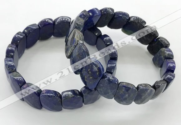 CGB3455 7.5 inches 10*15mm faceted marquise lapis lazuli bracelets