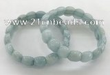 CGB3461 7.5 inches 10*14mm faceted oval imitation aquamarine bracelets