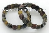 CGB3466 7.5 inches 10*14mm faceted oval mixed tiger eye bracelets