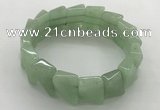 CGB3470 7.5 inches 12*17mm trapezoid green aventurine bracelets