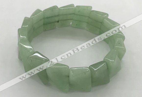 CGB3470 7.5 inches 12*17mm trapezoid green aventurine bracelets