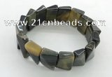 CGB3473 7.5 inches 12*17mm trapezoid blue tiger eye bracelets