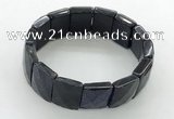 CGB3481 7.5 inches 15*20mm faceted rectangle blue goldstone bracelets