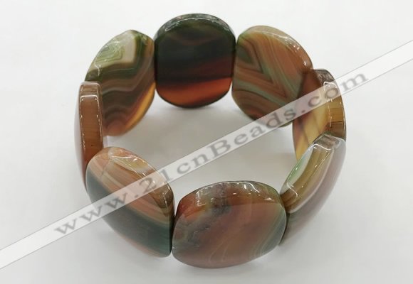 CGB3492 7.5 inches 30*40mm oval agate gemstone bracelets