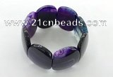 CGB3493 7.5 inches 30*40mm oval agate gemstone bracelets