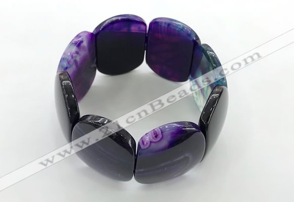 CGB3493 7.5 inches 30*40mm oval agate gemstone bracelets