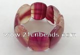 CGB3494 7.5 inches 30*40mm oval agate gemstone bracelets