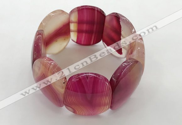 CGB3494 7.5 inches 30*40mm oval agate gemstone bracelets