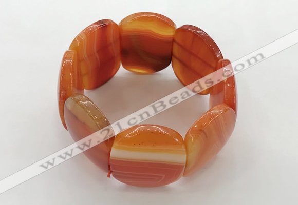 CGB3495 7.5 inches 30*40mm oval agate gemstone bracelets